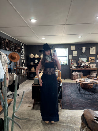 Black Lace Maxi Top