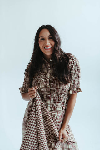 Ginger Button Up Top