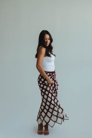 Wine Crochet Maxi