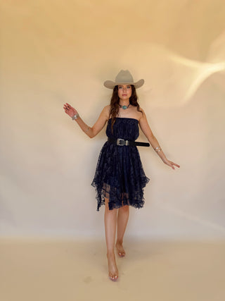 Midnight Lace Midi Skirt