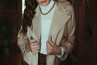 Habitual Cropped Trench Coat