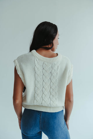 Clover Cream Sweater Vest