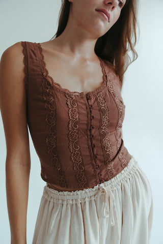 Cinnamon Corset Top