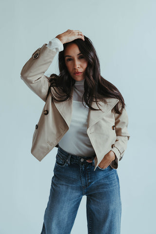 Habitual Cropped Trench Coat