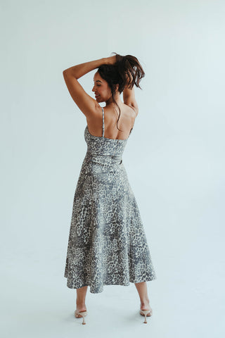 Leopard Bustier Corset Midi