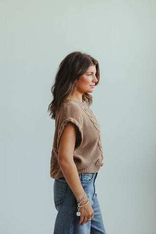 Clover Brown Sweater Vest
