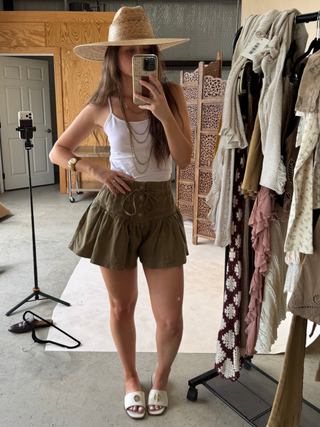 Olive Shorts Twill