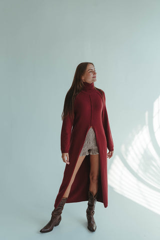 Plum Longline Sweater